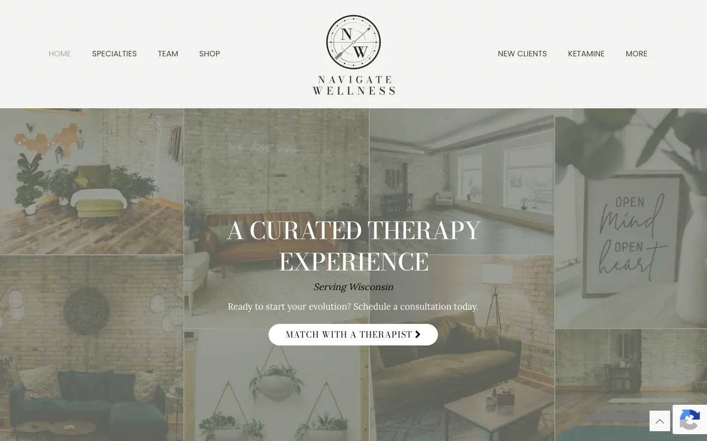 Navigate Wellness website on a laptop